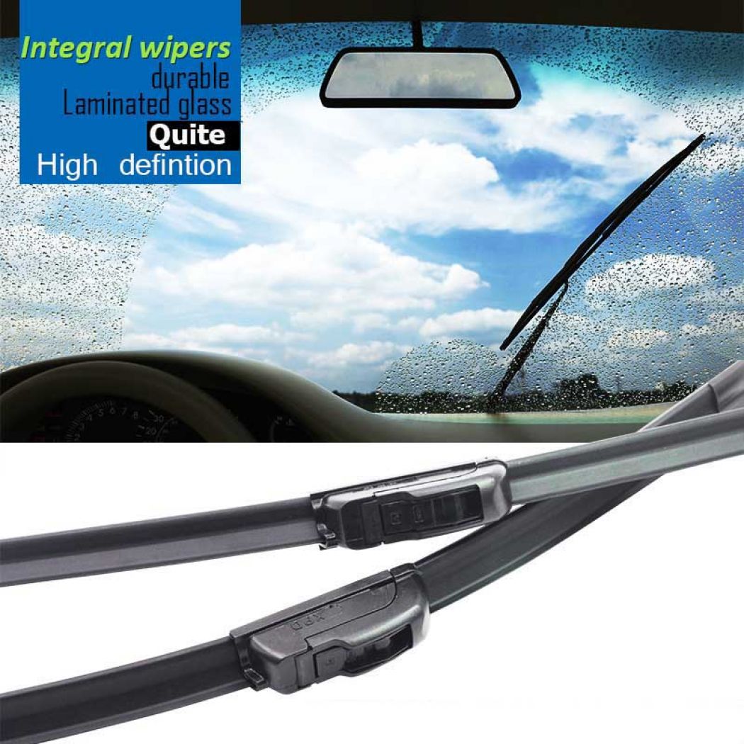 1 Pair Car Bracketless Windscreen Soft Rubber Wiper